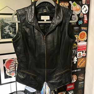 Women’s Leather Vest. Nordstrom Brand! Biker Vest! Size medium!